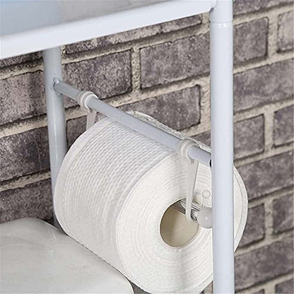 3-Tier Bathroom Organizer Ladder Shelf, Over Toilet Shelf Paper Holder Organizer, Over The Toilet Storage