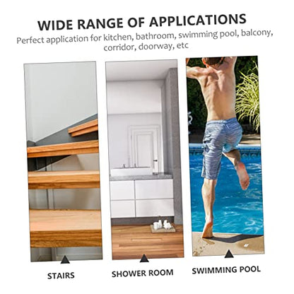 SOLUSTRE 36pcs Transparent Slip Bath Safety Stickers Adhesive Shower Treads for Bathtubs Floors Stairs Non Slip Strips Enhance Traction - size: 36 Pcs