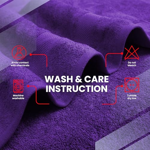 Infinitee Xclusives – Luxury Bath Sheets Towels – 1 Pack 600 GSM (35X70 Inches) – 100% Ring Spun Cotton Large Bath Towels for Bathroom (Profound Purple, Bath Sheets - Pack 1) - color: Profound Purple, size: Bath Sheet - 1 Pack