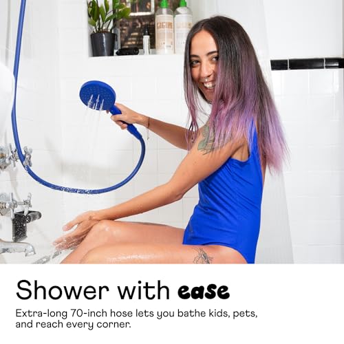 sproos! - Handheld Showerhead, High Pressure Performance, Moonlight | Metallics - Easy DIY Installation - Renter Friendly - 3 Spray Functions with Pause - Extra Long 70 Inch Flexible Hose - color: Moonlight
