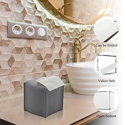 Bathroom Accessory Set, 10 Piece Grey Bathroom Set Complete | Includes Trash Can, Soap Dispenser, Toothbrush Holder, Soap Holder, Tumbler, Toilet Brush, Tray, Qtip Holders, Tissue Cover - color: Grey