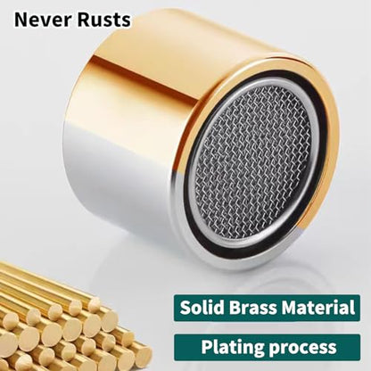 Bathroom Sink Aerator,2.2 GPM Faucet Aerator, Made of Solid Brass and Stainless Steel,55/64 Inch Female Thread Faucet Replacement with Gasket,For Kitchen and Bathroom,4PCS(Silver) - style: Female-4PCS