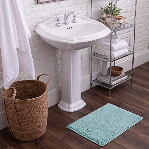 Mohawk Home Classic Cotton Ii Glacier 2' x 5' Bath Mat - color: Aqua Blue, size: 2' x 5' (Rectangular)