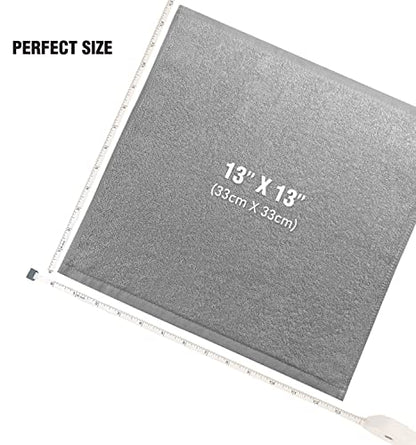 12 Pack Washcloths 13" x 13" - Soft Wash Cloths for Your Face Towel, Wash Cloths for Your Body (White + Gray) - color: White+gray
