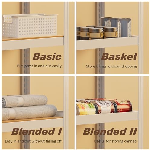 36" W x 16" D x 72" H Closet Storage Shelves,5 Tier White Metal Shelving Unit,Adjustable Heavy Duty Garage Shelves,Utility Rack Organizer Shelf for Kitchen Pantry Closet Garage - size: 36" W x 16" D x 72" H
