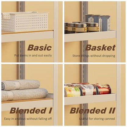 36" W x 16" D x 72" H Closet Storage Shelves,5 Tier White Metal Shelving Unit,Adjustable Heavy Duty Garage Shelves,Utility Rack Organizer Shelf for Kitchen Pantry Closet Garage - size: 36" W x 16" D x 72" H