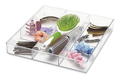 Whitmor 6-Section Clear Drawer Organizer - size: 6-Section