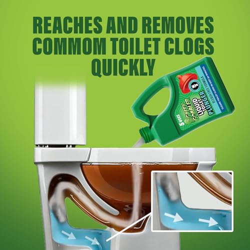 Green Gobbler Liquid Toilet Plunger | Clog Remover | Safe for Toilets and Septic | No Plunger Needed | 5 Uses - size: 60 Fl Oz (Pack of 1)
