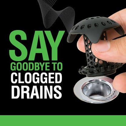 SinkShroom Ultra Bathroom Sink Drain Protector, Stainless Steel, Matte Black, Hair Catcher with Multiple Drain Adapters - style: Matte Black
