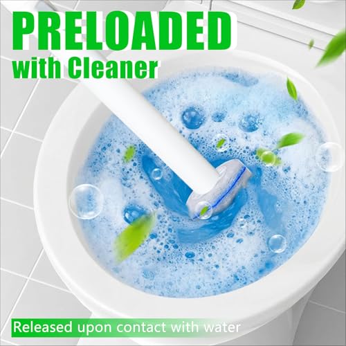 Toilet Brush for Clorox, Toilet Bowl Cleaner Refill Pads,40 Count | Compatible with Clorox Toilet System, Pre-Loaded Cleaner, 3-Layer Scrub Pads, 4X Cleaning Power ,for Toilet&Bathroom Cleaning - size: 1 Count (Pack of 40)