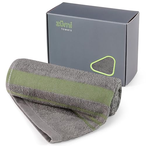 MINI 100% Cotton Camping Travel Towel - Small, Ultralight, Fast Drying, Highly Absorbent, Soft and Gentle on the Skin, Safe for the Planet (28"x13" Gray) - color: Gray Mini