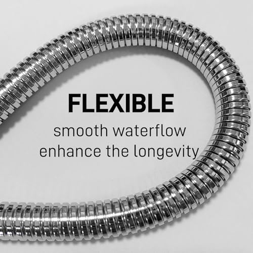 Flexible Shower Hose Stainless Steel Handheld Shower Head Attachment Hose, 69 Inch, Chrome - color: Chrome, size: 69-Inch