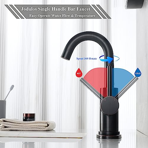 Wet Bar Sink Faucet, Lead-Free Single Handle Prep Sink Faucet, Stainless Steel Single Hole Bathroom Vanity Faucet, Oil Rubbed Bronze JU1100-ORB - color: Oil Rubbed Bronze