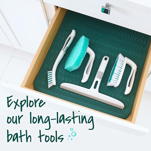Scotch-Brite All Purpose Brush – Durable Bristles for Tile Floors, Walls, Shower Doors, Tubs & Bathroom Fixtures, Ergonomic Non-Slip Handle, Multi-Surface Cleaning Tool, Easy to Rinse & Store, 1 Count