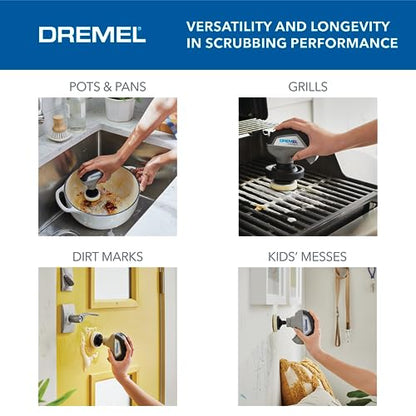 Dremel Versa Power Scrubber Kit with 5 Scrub Daddy Cleaning Sponge Pads - Waterproof Cordless Electric Spin Scrubber, High Speed, Multi-Surface Cleaning for Kitchen, Household, and Bathroom, PC10-07 | 5 Scrub Daddy Cleaning Sponge Pads, Waterproof Cordles