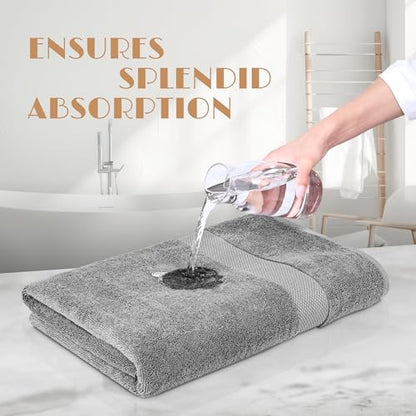 Luxury Soft Bath Sheet Towels Set - 650 GSM Cotton Luxury Bath Towels Extra Large 35x70 | Highly Absorbent and Quick Dry | Hotel Quality Extra Large Bath Towels Oversized, Light Gray, 2 Pack - color: Light Gray, size: Bath Sheets, 2 Pack