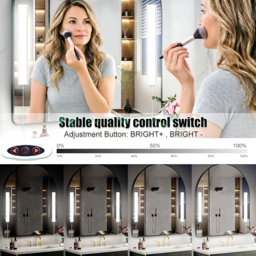 LED Vanity Light for Mirror, Bright/RA90/6000K/Dimming Makeup Lights, 12V/16W Lighting for Mirror, Lighting for Makeup Vanity Table & Bathroom Mirror - size: 11.8in Vanity Lights x2