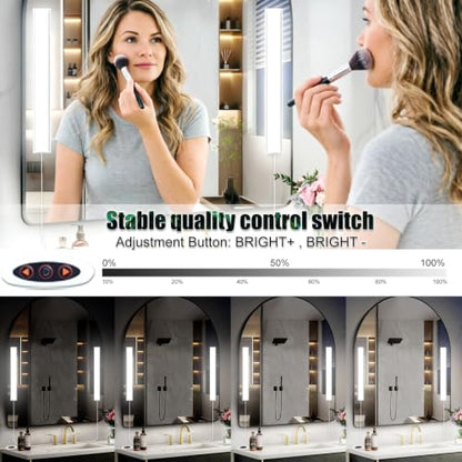 LED Vanity Light for Mirror, Bright/RA90/6000K/Dimming Makeup Lights, 12V/16W Lighting for Mirror, Lighting for Makeup Vanity Table & Bathroom Mirror - size: 11.8in Vanity Lights x2