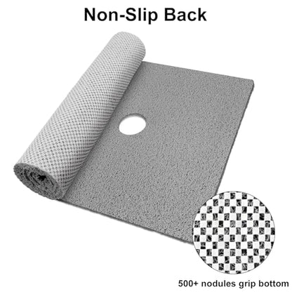 Large Square Shower Mat, Yonala 32 x 32 Inch Non Slip Shower Mats for Inside Shower/Bathroom, Soft PVC Loofah Shower Floor Mat with Central Drain Hole, Quick Drying, Easy Clean - size: 32" x 32" (Square)