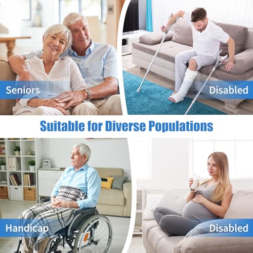 Toilet Safety Rails for Seniors, Zynuhmo Adjustable Toilet Safety Frame with Non-Slip Handles for Elderly, Handicap & Disabled, Foldable Toilet Handles Toilet Rail Stand Up Assist Fit Most Toilets