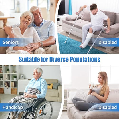Toilet Safety Rails for Seniors, Zynuhmo Adjustable Toilet Safety Frame with Non-Slip Handles for Elderly, Handicap & Disabled, Foldable Toilet Handles Toilet Rail Stand Up Assist Fit Most Toilets