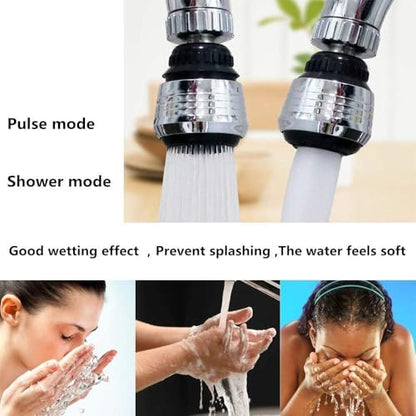 2PCS 360 Degree Swivel Faucet Aerator Deluxe Water Saving Faucet Sprayer Water Saving Bubbler Pressurized Faucet Filter Kitchen Accessories (360 Degree, Count, 2)