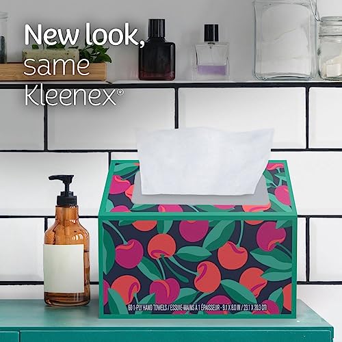 Kleenex Disposable Paper Hand Towels, 6 Boxes, 60 Tissues per Box (360 Total Tissues), Packaging May Vary | 360 Total Tissues - size: 60 Towels (Pack of 6)