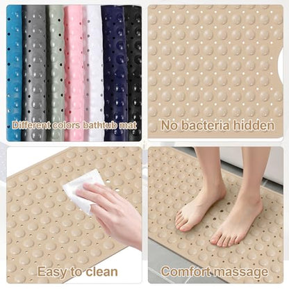XLHOMO 26PC Bathroom Accessories Set - Gorgeous Bathroom Set, Beige Bathroom Accessory Set, Shower Curtain Set with Bathtub Mats for Shower Tub, Trash Can & Soap Dispenser - size: Bath Set+Bathtub Mat+Shower Curtain&Rugs, style: Beige&Silver