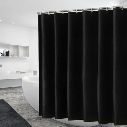 Shower Curtain Liner 72 x 72, Plastic Waterproof 4G Lightweight Shower Liner for Bathroom, with Grommets Holes and 3 Heavy Duty Magnetic Weights - color: Black