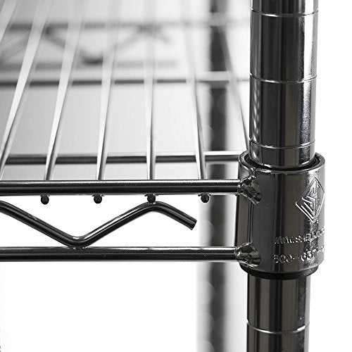 Shelving Inc. 8" d x 18" w Chrome Wire Shelving with 3 Tier Shelves | Weight Capacity 800lbs Per Shelf, Durable Kitchen and Garage Storage Shelves, Adjustable Shelf Organizer Storage Rack - size: 8" d x 18" w x 34" h