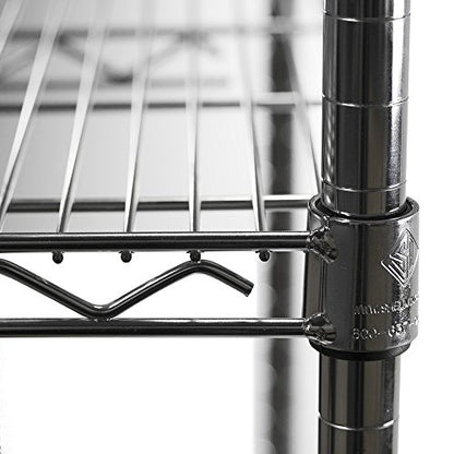 Shelving Inc. 8" d x 24" w Chrome Wire Shelving with 3 Tier Shelves | Weight Capacity 800lbs Per Shelf, Durable Kitchen and Garage Storage Shelves, Adjustable Shelf Organizer Storage Rack - size: 8" d x 24" w x 34" h