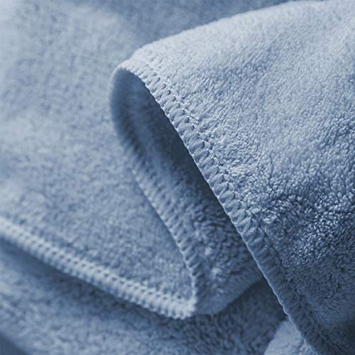 Xinrjojo 4 Piece Quick-Dry Microfiber Towel Sets, Super Soft and Absorbent Bathroom Hotel Gym Great Shower Towels - Navy - color: Navy
