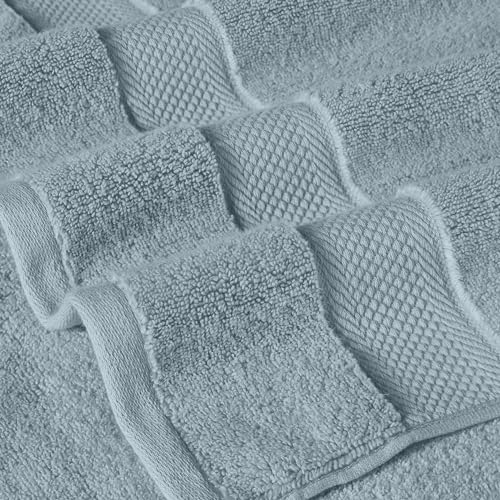 Modern Threads Luxury 6-Piece Quick-Dry Towel Set – Plush & Ultra-Absorbent for Spa-Like Experience, Sea - color: Sea
