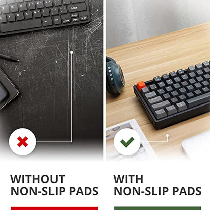 X-Protector Rubber Strip - 8 PC Non Slip Pads - Black Universal Grip Strips | Self-Adhesive Rubber Sticky Pads - Premium Feet for Keyboard, Appliances - Featuring an Amazing Super Sticky Gripping Pad - size: 8 PCS 1 x 4 inch (Black Rubber)