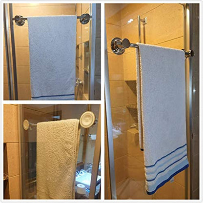 JiePai 24 inch Suction Cup Towel Bar,Towel Racks for Bath,Oil Rubbed Bronze | Vacuum Suction,No Drill,Removable,Heavy Duty Wall Mount ,For Smooth Surfaces,for Bathroom & Kitchen - color: Suction Towel Bar-24 Inch Rubbed Bronze