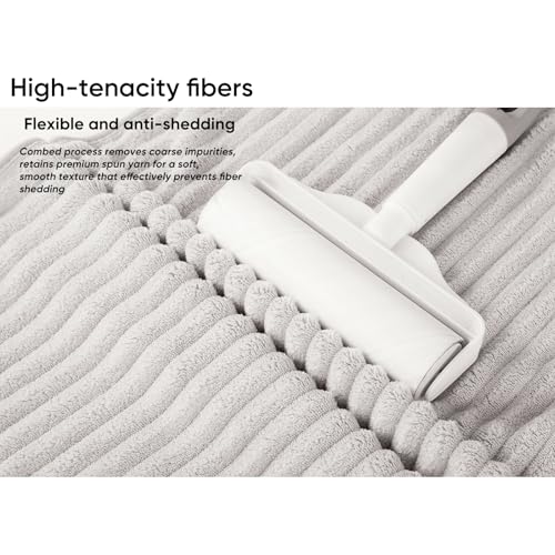Luxury 2-Piece Quick-Dry Bath Towel Set 27.5X 55 Inches – Ultra Soft Microfiber for Bathroom, Bar, Pool, Gym & Travel – Elegant Twill Design - color: 2lightgrey