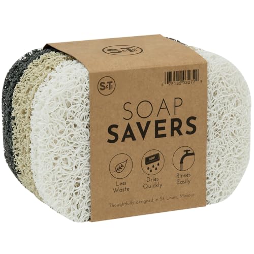 S&T INC. Bar Soap Holder, 6 Pack, 2.9" x 4.4", Assorted | For Soap Dishes in Kitchen and Bathroom, Cut-To-Fit, Keep Bar Soap High to Dry, Easily Rinses Clean - color: Assorted, size: 6 Pack