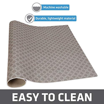 Drymate Jumbo XL Dish Drying Mat (19”x24”), Low-Profile, Super Absorbent, Quick Dry Fabric, Waterproof & Slip-Resistant, for Kitchen Counter, Trimmable, Easy to Clean (USA Made)(Taupe) - size: 19" x 24"