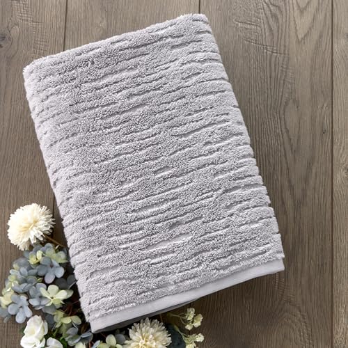 SKL Home CloudSoft Cotton Luxury 4 Pc Bath Towel Set, Gray - color: Gray, style: Bath Towels (Set of 4)