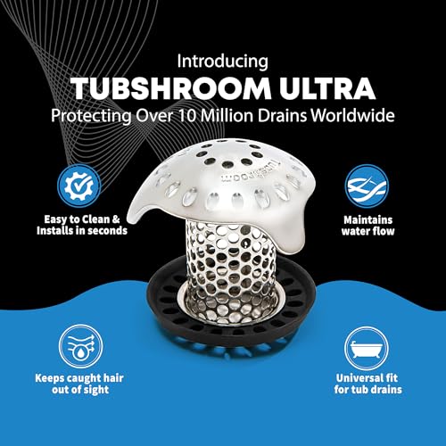 TubShroom Ultra Revolutionary Bath Tub Drain Protector Hair Catcher/Strainer/Snare, Stainless Steel, Stainless Combo - style: Stainless Combo