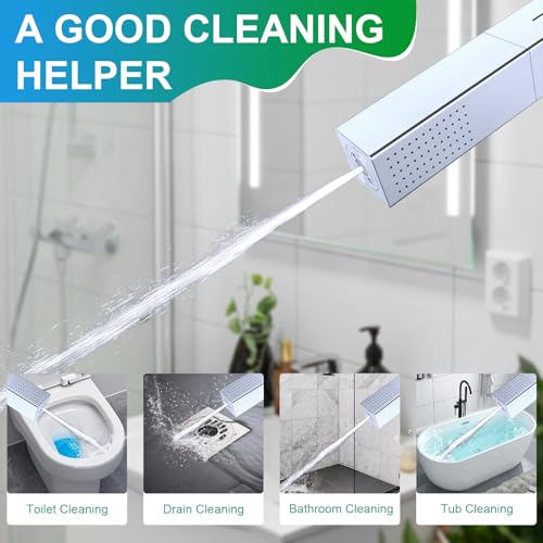 Digital Display Shower Faucet Set Dual Heads LED Shower System | 14X20" LED Ceiling Shower with Light Remote & 6" Wall Mounted Shower Head & Dual Function Handheld Shower, Chrome - color: Chrome
