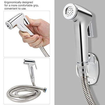 Toilet Sprayer, Handheld Bidet Sprayer Set G1/2in Bidets Handheld Bidet, ABS+Stainless Steel for Bathroom Bathroom Fixtures Toilet Bidet Supplies