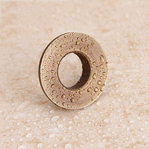 Sink Basin Trim Overflow Cover Brass Insert in Hole Round Caps Antique Brass - color: Antique Brass 1 Pc