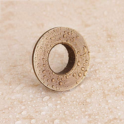 Sink Basin Trim Overflow Cover Brass Insert in Hole Round Caps Antique Brass - color: Antique Brass 1 Pc