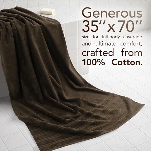American Soft Linen 100% Cotton Luxury Turkish Towels, 35x70 XL Bath Sheet | Soft Absorbent Quick Dry OEKO Tex Standard 100 Certificated Durable Machine Washable Premium Hotel Quality - color: Chocolate Brown, size: 1 Piece set