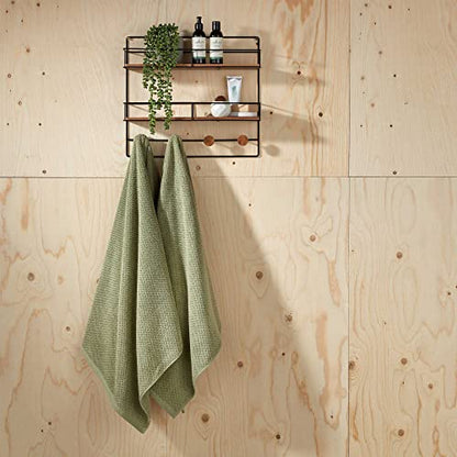Christy Brixton 4 Piece Towel Set | Khaki Green | 100% Cotton | Ultra Soft | Super Absorbent | 600GSM | 2 Bath Towels 2 Hand Towels - color: Khaki, size: 2 Hand 2 Bath Set