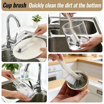 15Pcs Household Gap Cleaning Brush Set, Grout Cleaner Brush, Hard Bristle Crevice Cleaning Tool, Deep Cleaning of Kitchens and Bathrooms' inaccessible Corners and Recesses