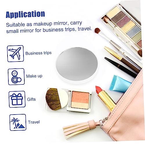 Mikinona 2pcs Suction Cup Magnifying Mirror Lighted Makeup Mirror Magnification Wall Mount for Bathroom