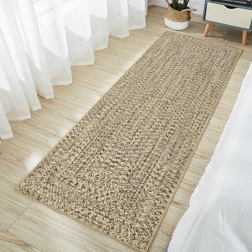 Washable Rugs Runner Rug 2x6 Bathroom Rugs Natural Modern Abstract Bedroom Rug Non Slip Farmhouse Kitchen Runner Stain Resistant Carpet 2'x6' Natural - color: Natural, size: 2' x 6' (Runner)