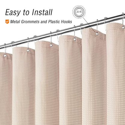Blush Pink Fabric Shower Curtain, 72 X 72 | Cloth-Textured Shower Curtain for Bathroom - Soft Cloth & Hotel Spa Luxury, Water Repellent, Machine Washable - color: Blush Pink, size: 72"W x 72"L (Pack of 1)